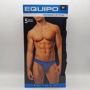 Equipo Men's 5 Pack Bikini Briefs Black Size Medium